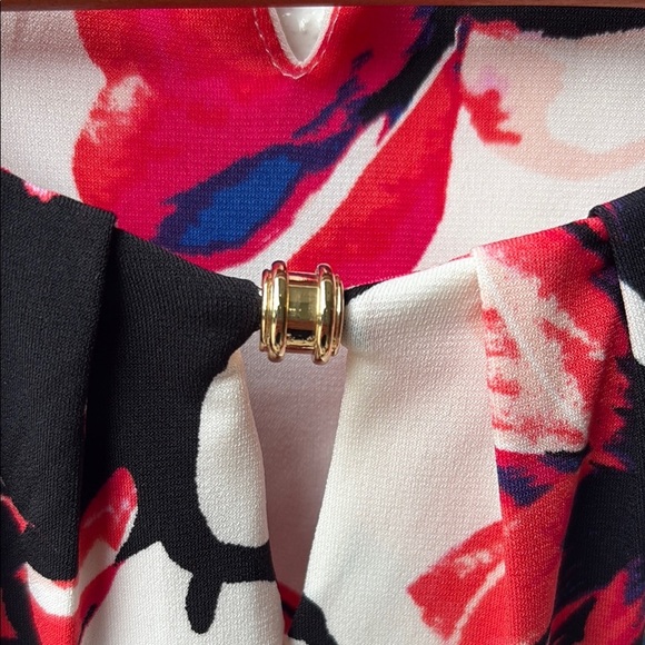 Ivanka Trump Pink and Black Sleeveless Blouse - Picture 4 of 7